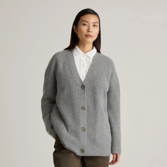 QUINCE Mongolian Cashmere  Cardigan Oversized  size S - Picture 1 of 11